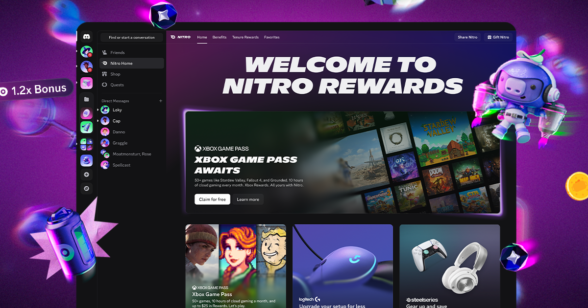 Discord Nitro Rewards promotional image