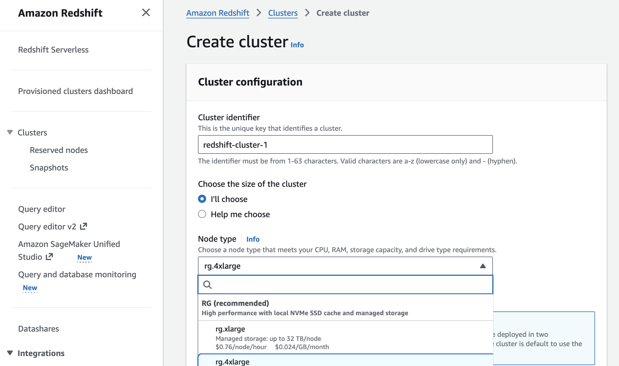 Amazon Redshift RG instances announcement image